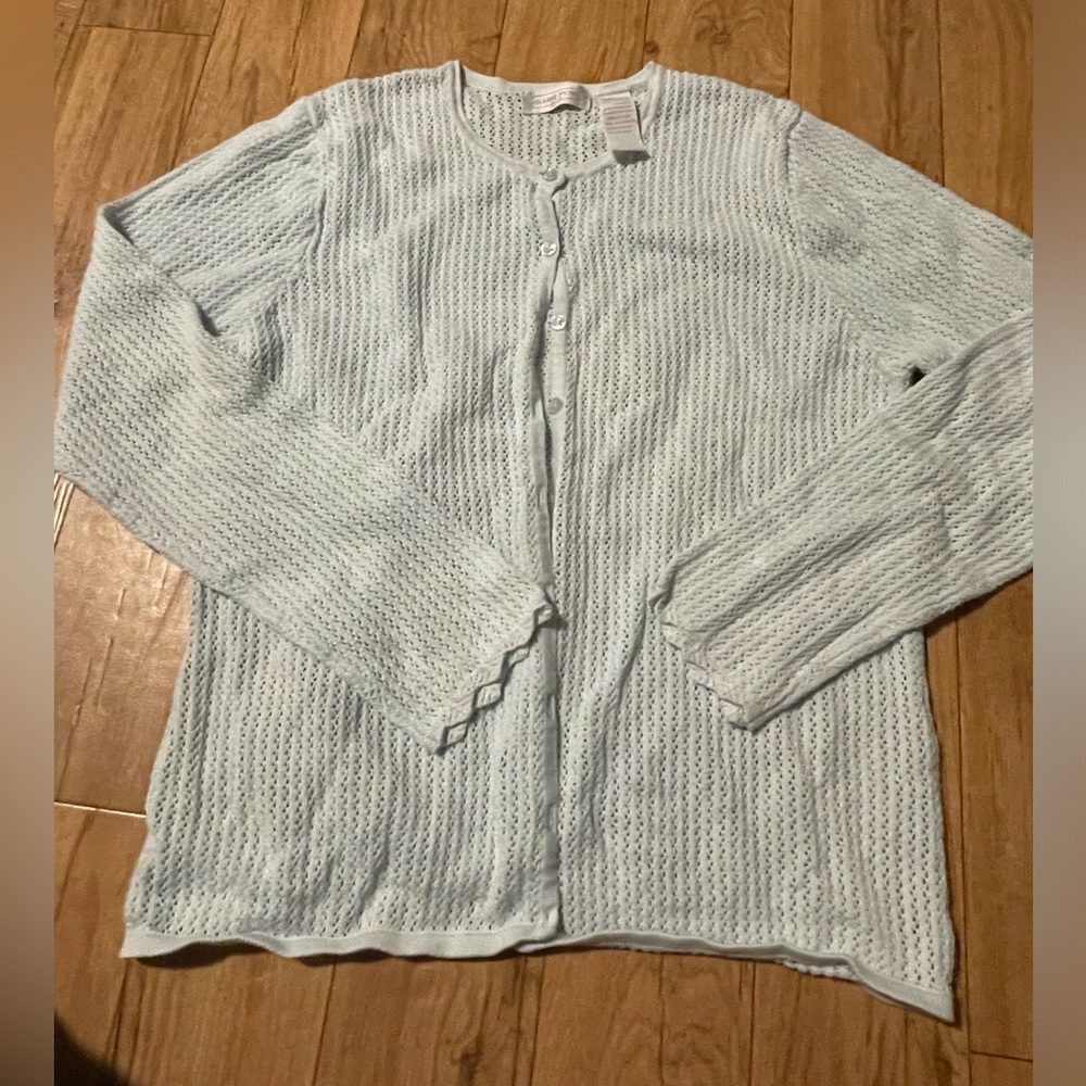 Jeanne Pierre Sweater. Beautiful baby blue. Cottage core!